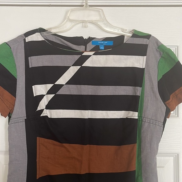 Derek Lam geometric shift dress size 14 Runs small! - Picture 3 of 5